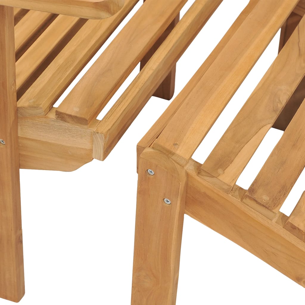 Adirondack-Stühle mit Fußteil 2 Stk. Massivholz Teak