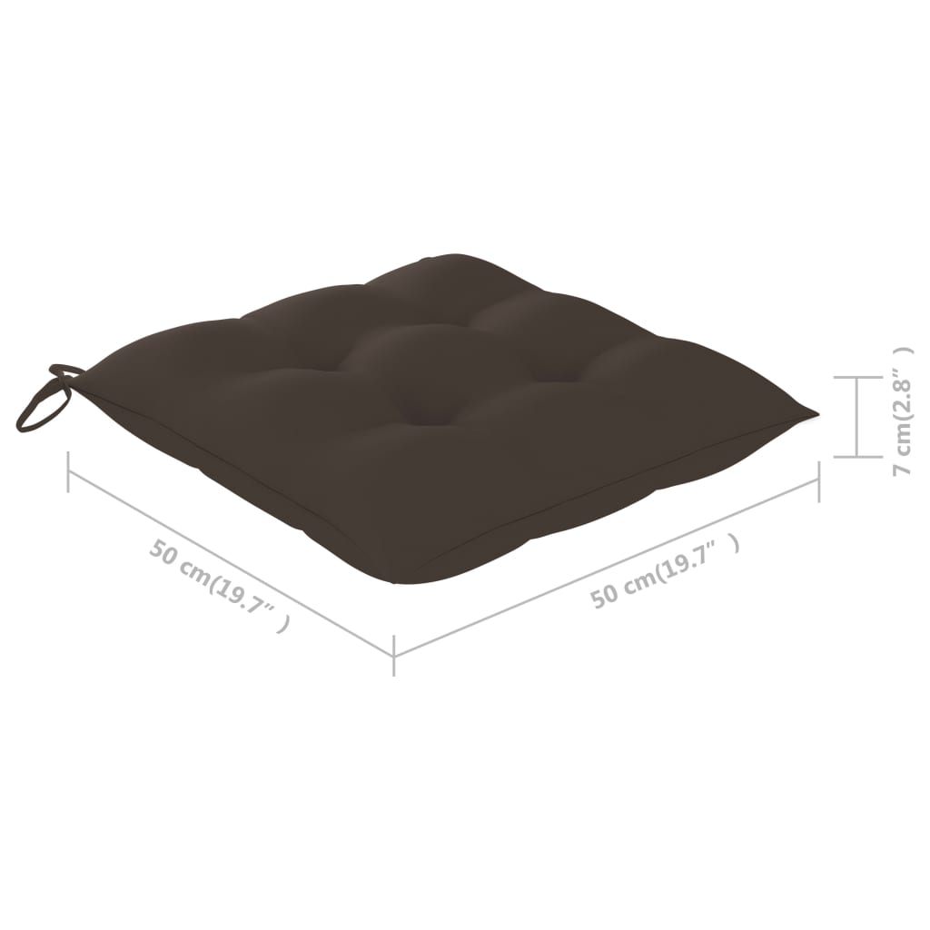 Stapelbare Gartenstühle mit Kissen 4 Stk. Massivholz Teak