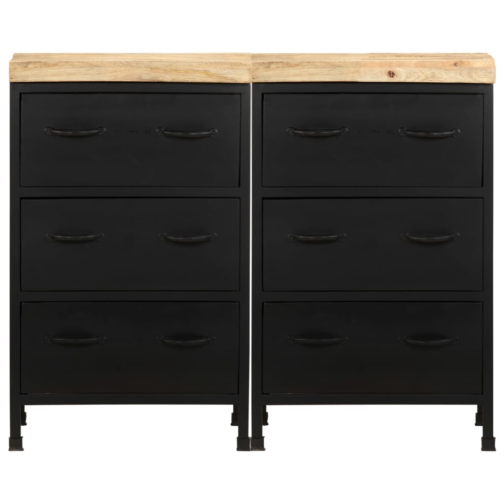 Sideboard mit 6 Schubladen Raues Mangoholz