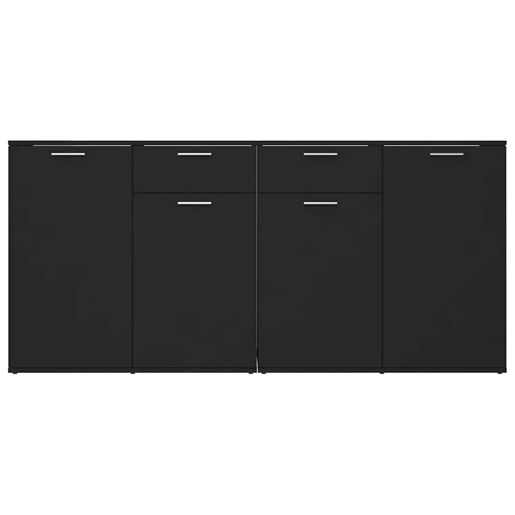 Sideboard Schwarz 160x36x75 cm Holzwerkstoff