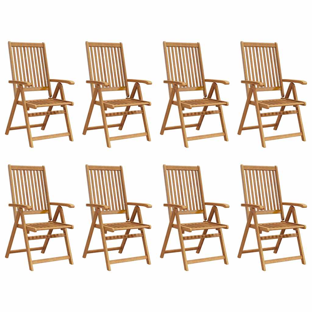 Klappbare Gartenstühle 8 Stk. Massivholz Akazie