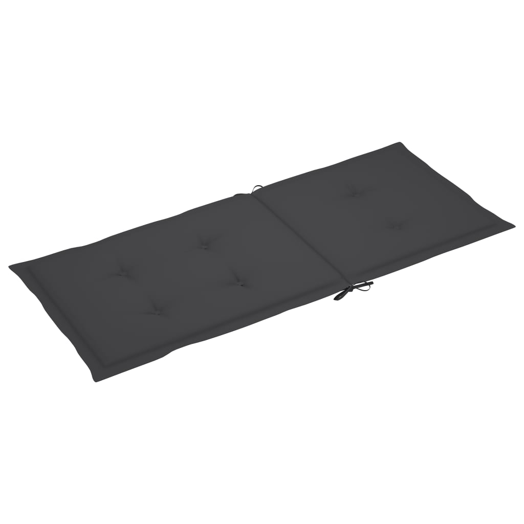 Verstellbare Gartenstühle mit Auflagen 8 Stk. Grau Akazienholz
