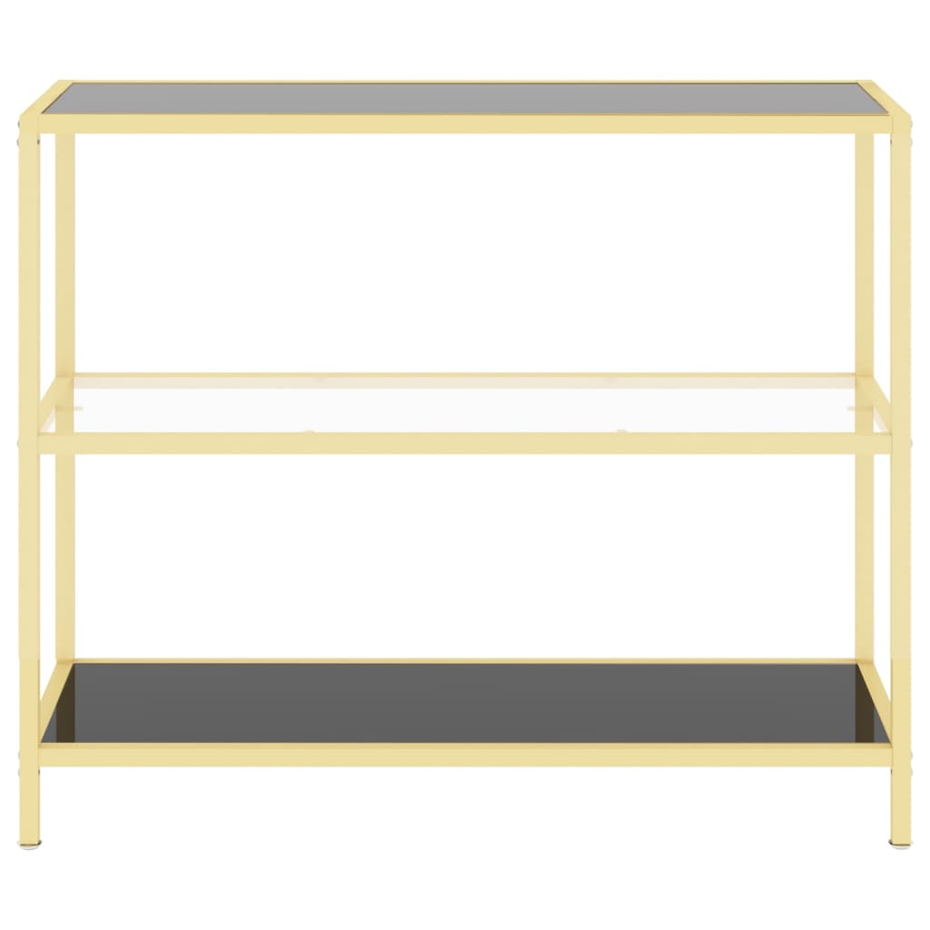 Regal Schwarz und Transparent 100x36x90 cm Gehärtetes Glas