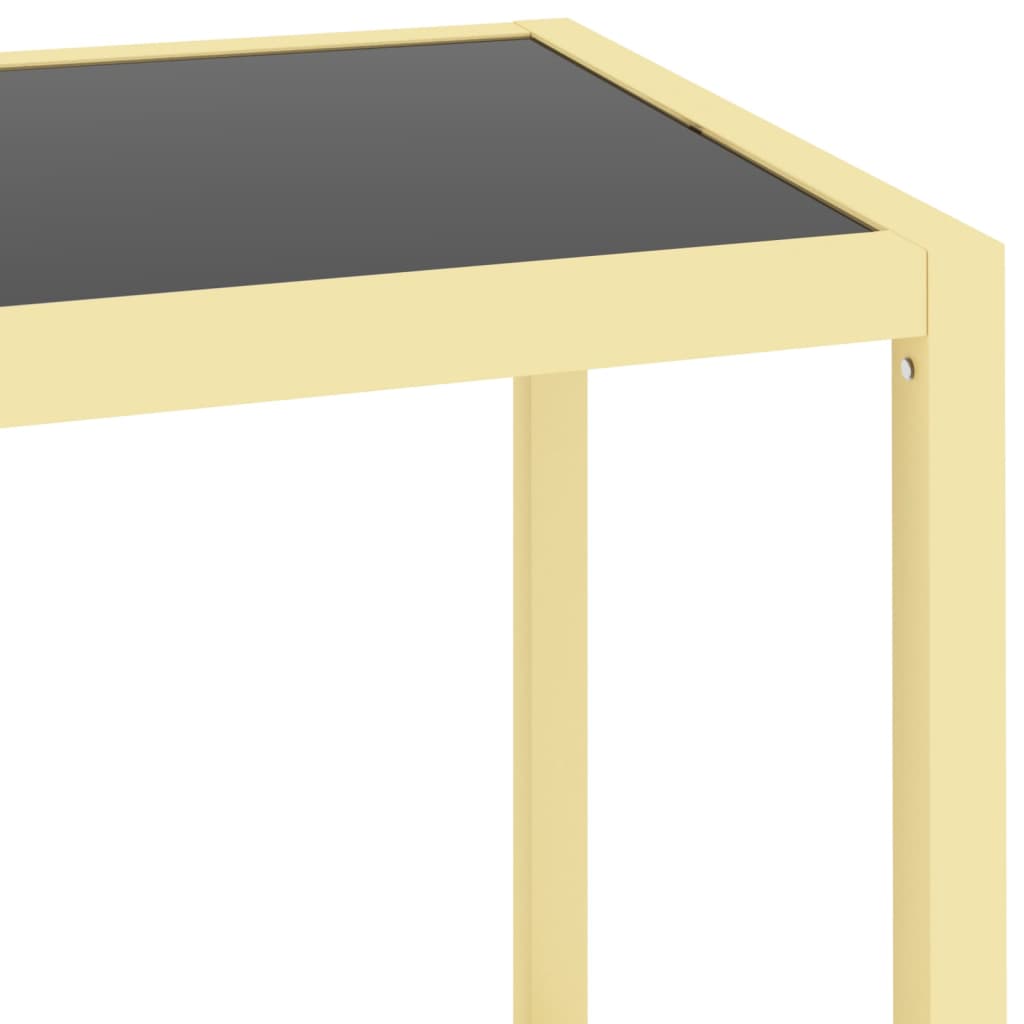 Regal Schwarz und Transparent 100x36x90 cm Gehärtetes Glas