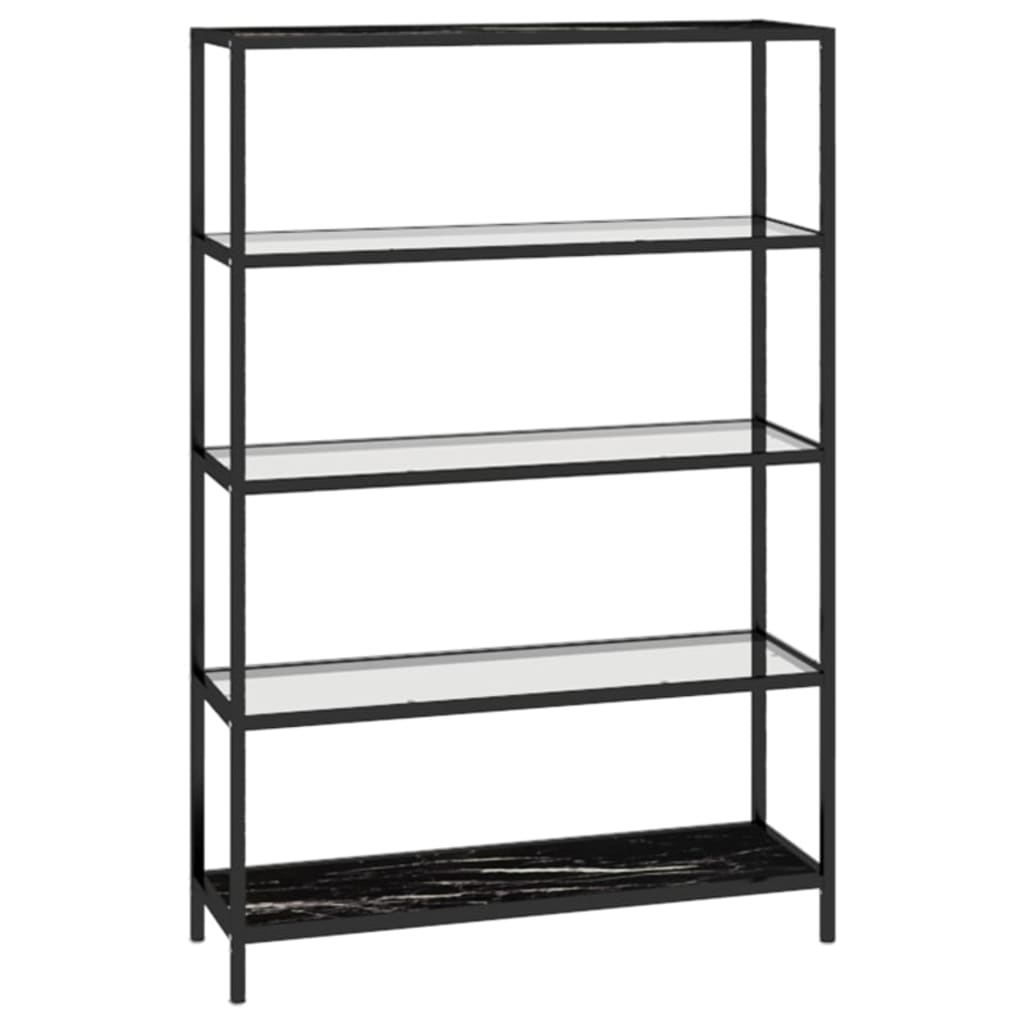 Regal Marmor und Transparent 100x36x168 cm Gehärtetes Glas