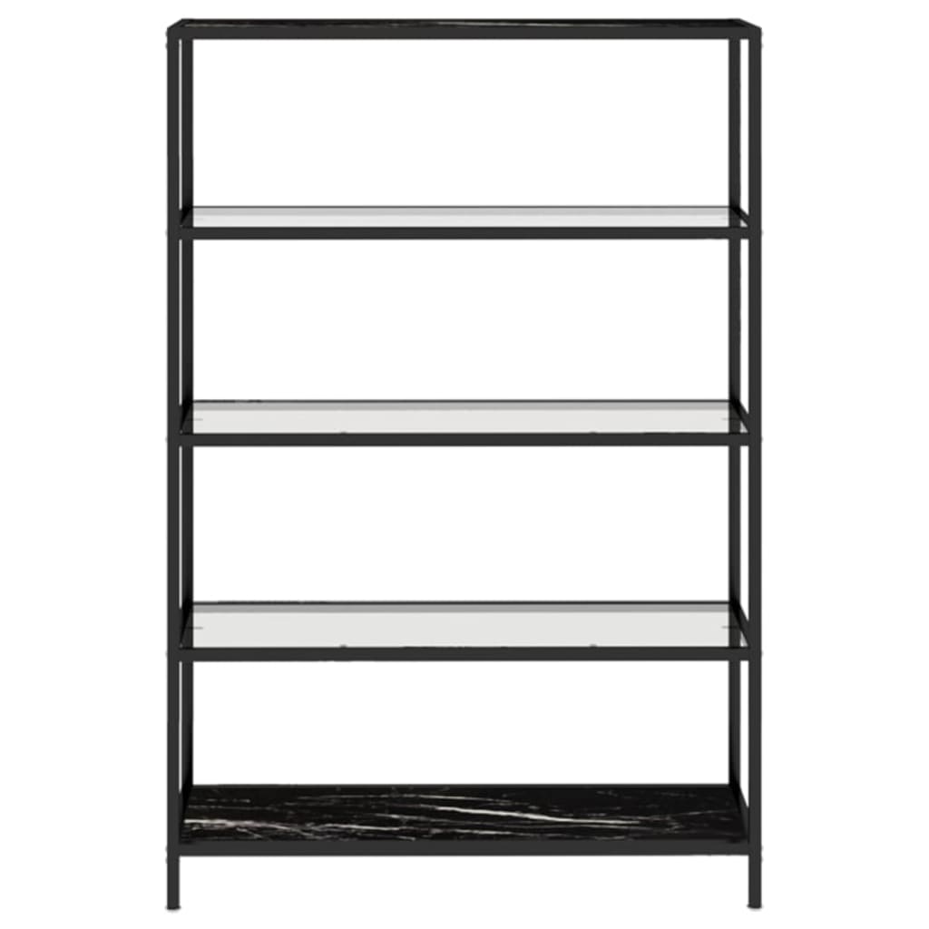Regal Marmor und Transparent 100x36x168 cm Gehärtetes Glas