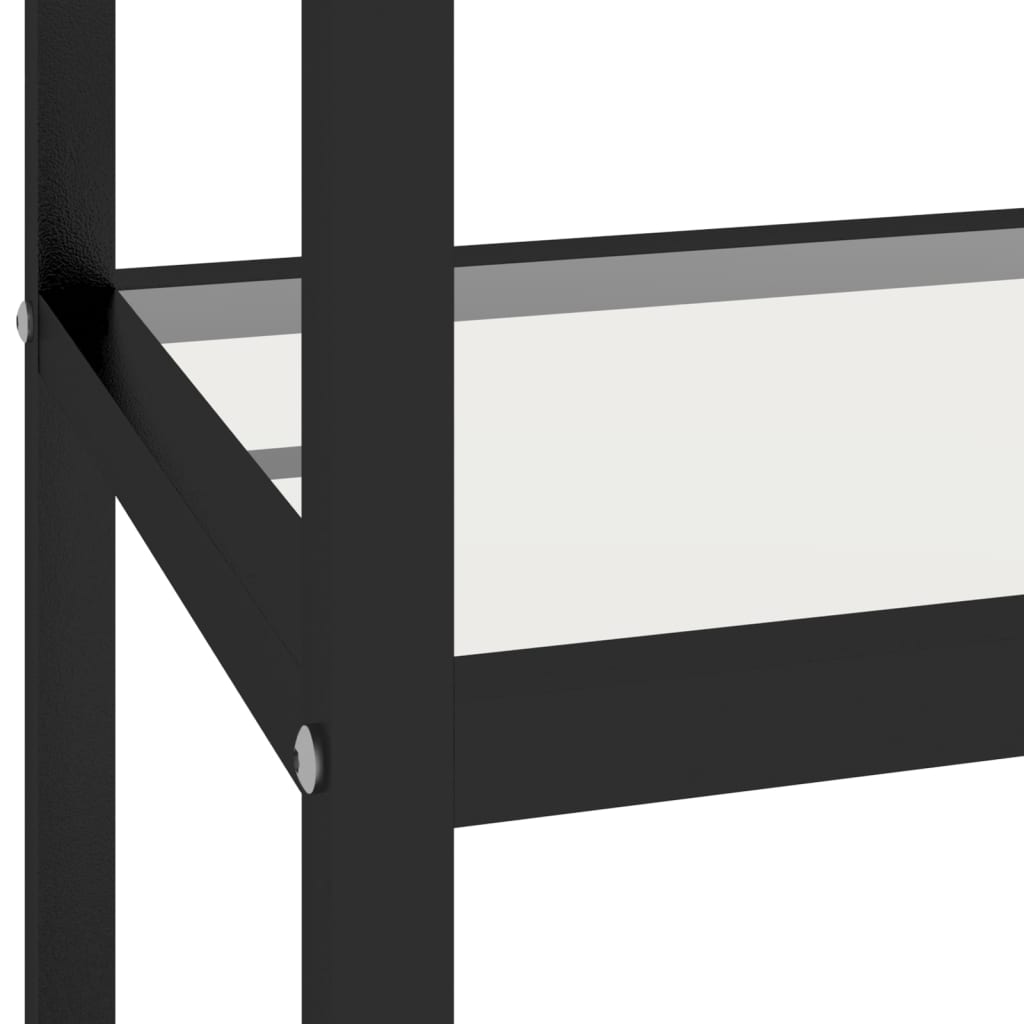 Regal Marmor und Transparent 100x36x168 cm Gehärtetes Glas