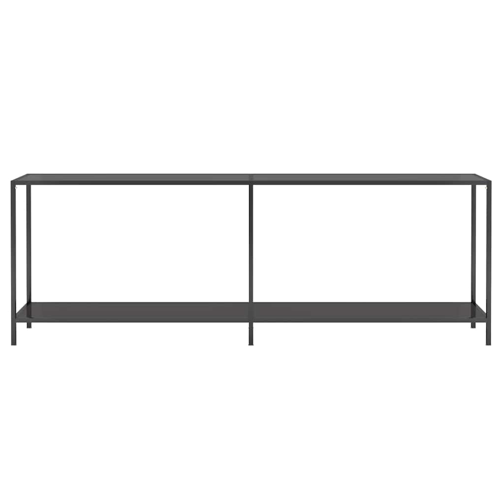 Konsolentisch Schwarz 220x35x75,5 cm Hartglas