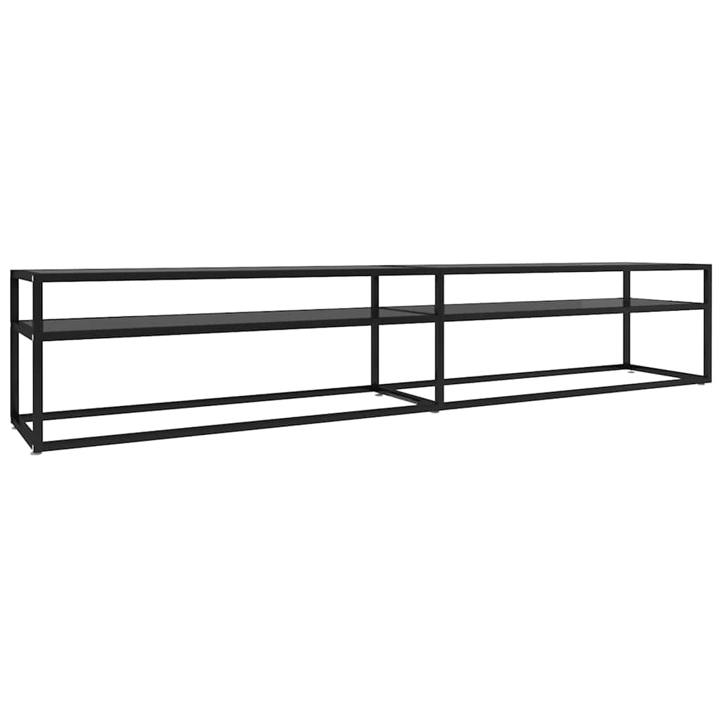 TV-Schrank Schwarz 220x40x40,5 cm Hartglas