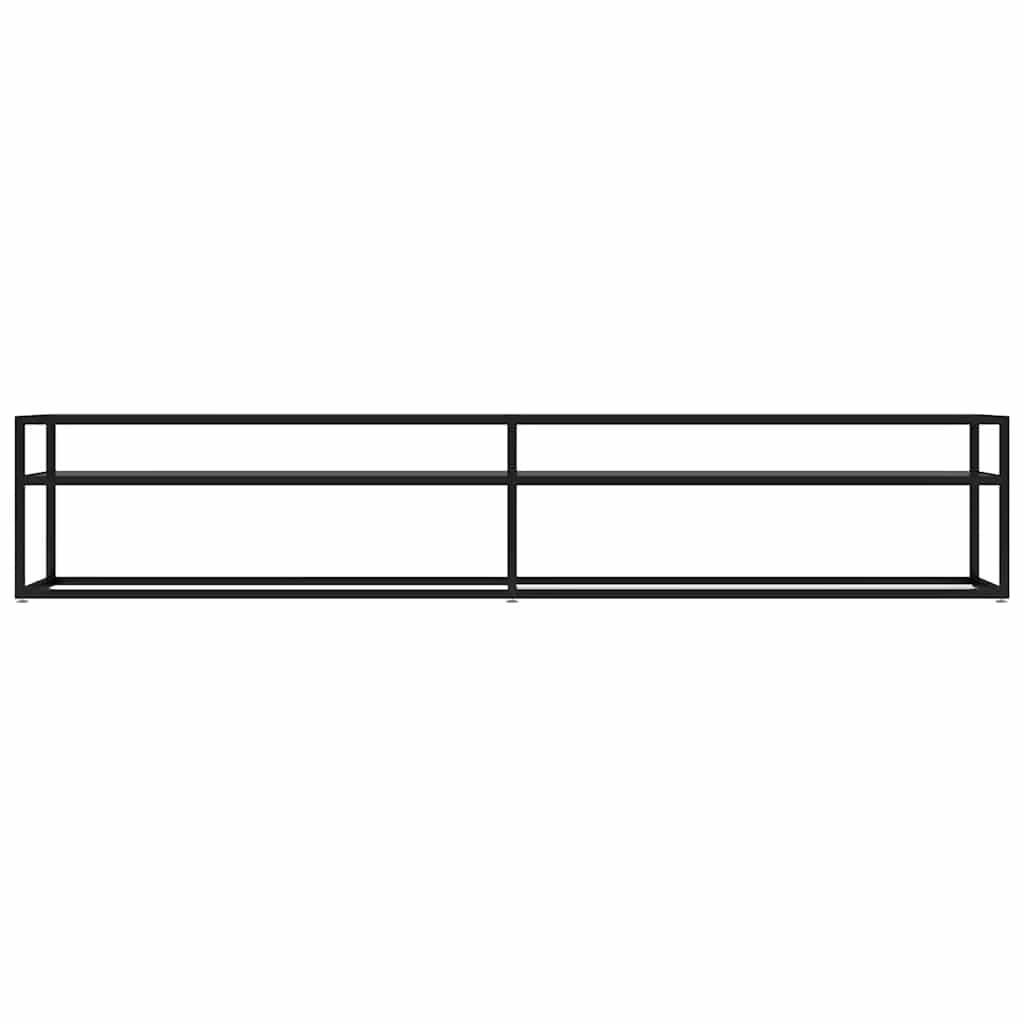 TV-Schrank Schwarz 220x40x40,5 cm Hartglas