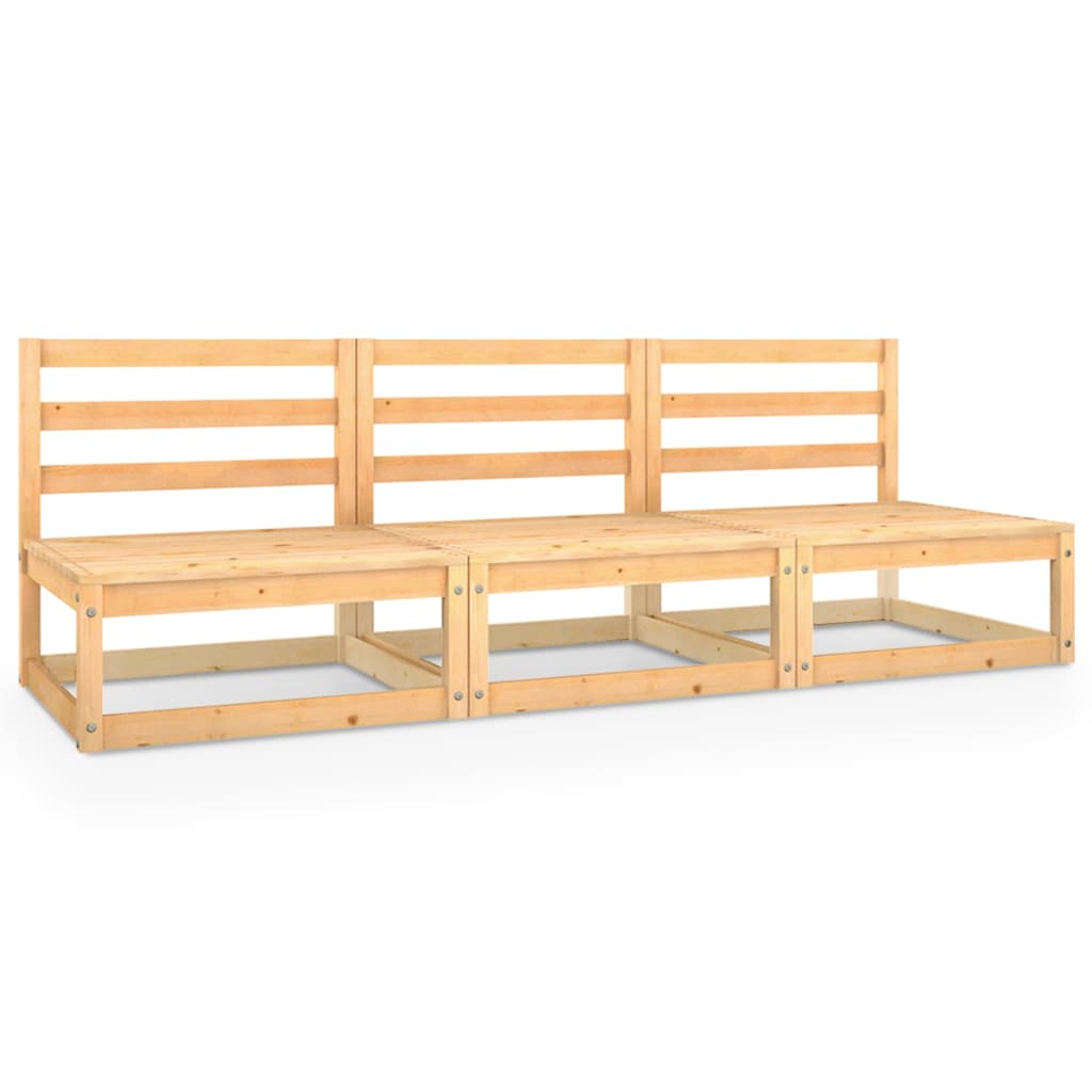 Outdoor-Sofa 3-Sitzer Massivholz Kiefer