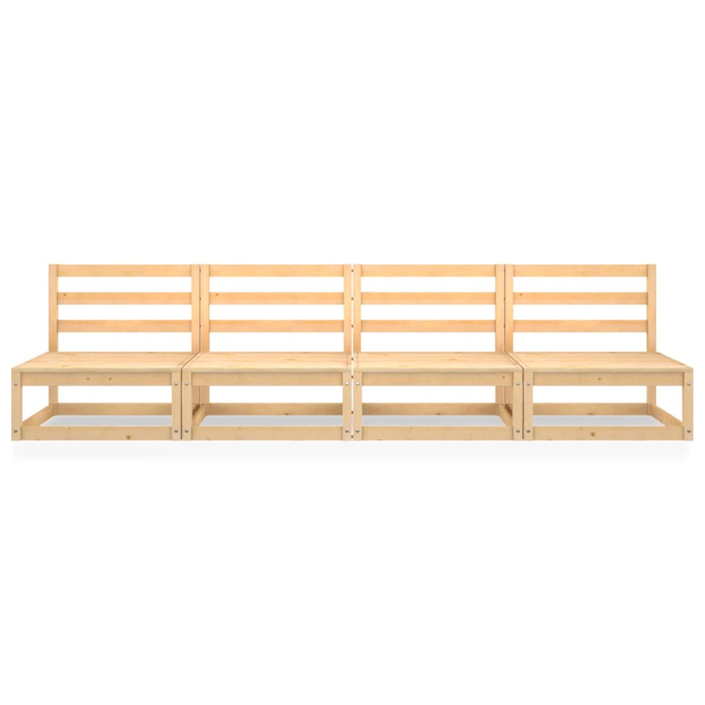 Outdoor-Sofa 4-Sitzer Massivholz Kiefer