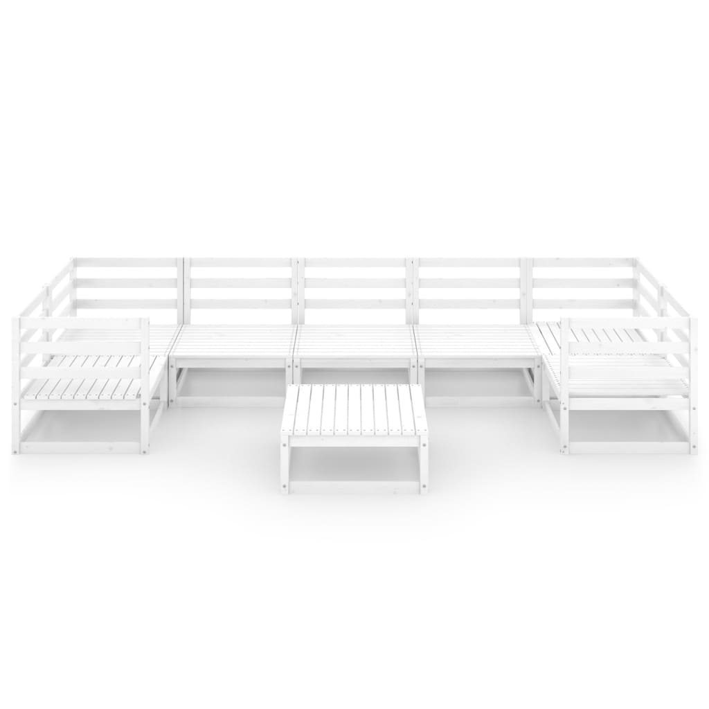 8-tlg. Garten-Lounge-Set Massivholz Kiefer