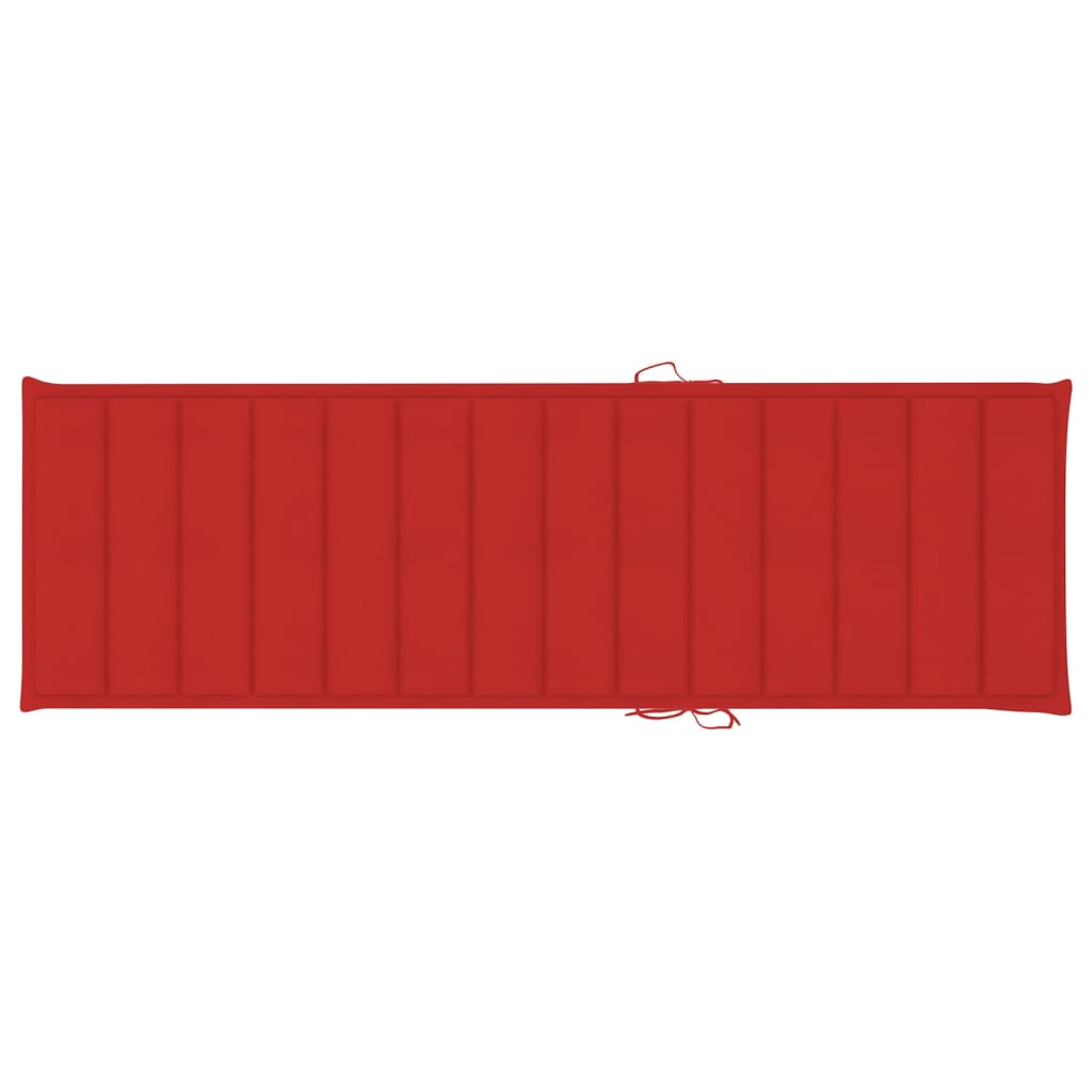 Sonnenliegen 2 Stk. mit Tisch und Auflagen Massivholz Akazie