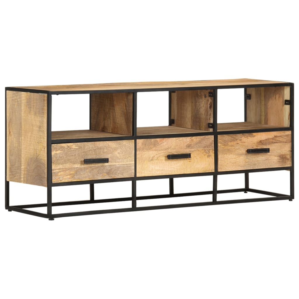 TV-Schrank 110x30x45 cm Raues Mangoholz