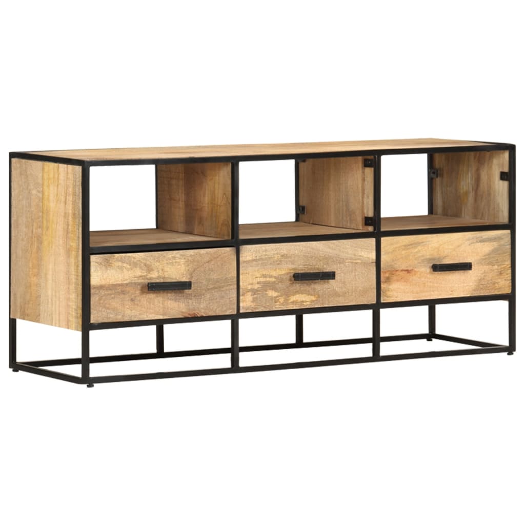 TV-Schrank 110x30x45 cm Raues Mangoholz