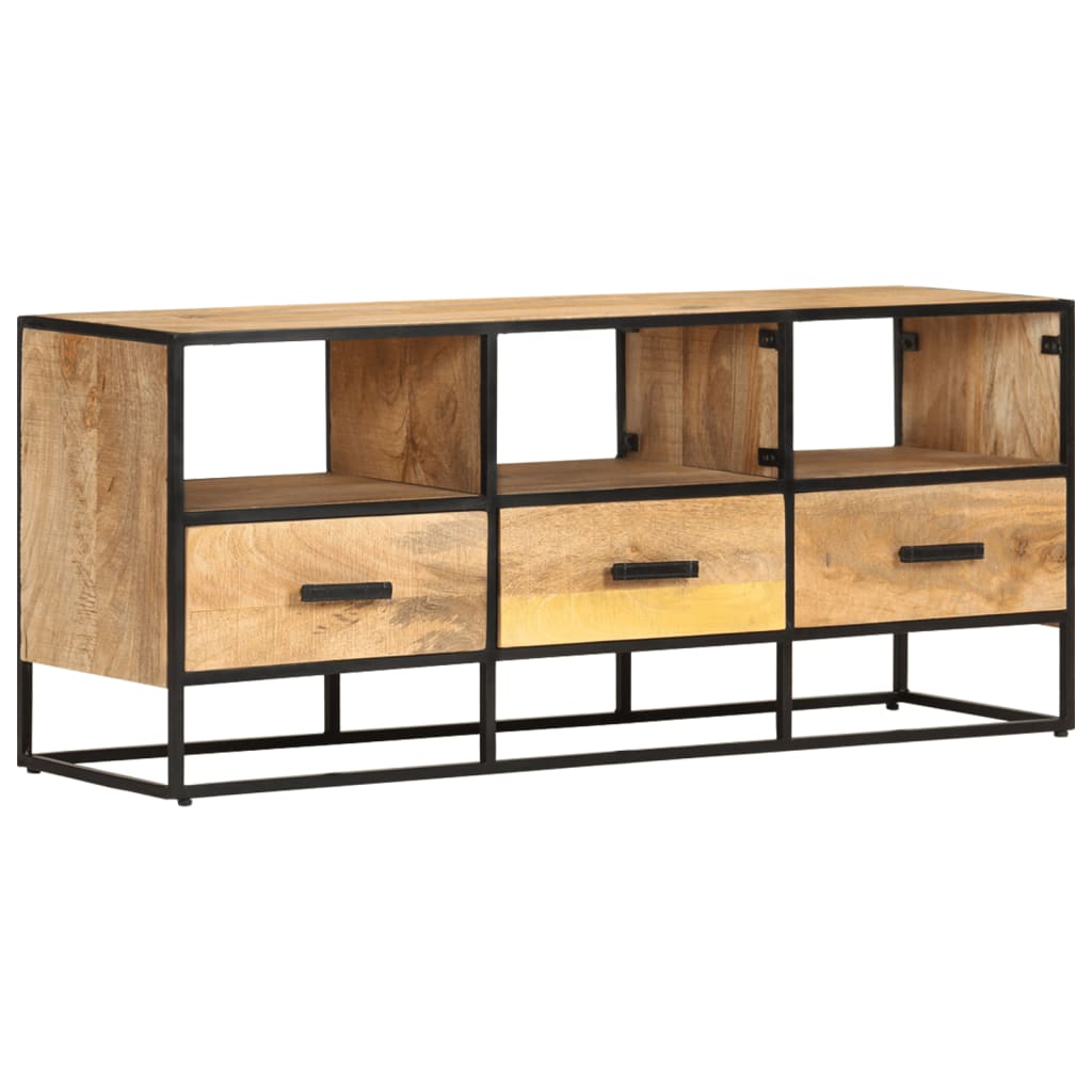 TV-Schrank 110x30x45 cm Raues Mangoholz