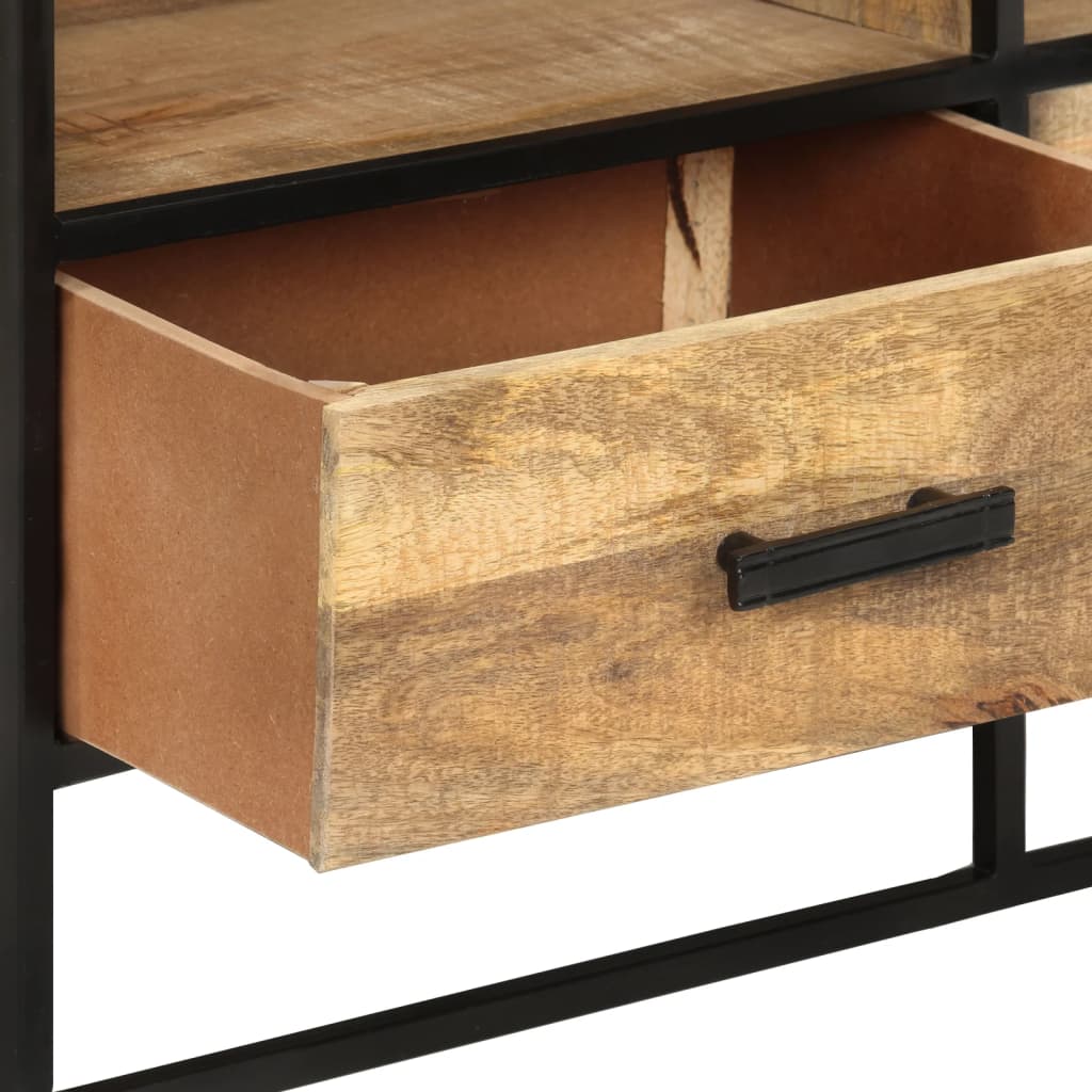 TV-Schrank 110x30x45 cm Raues Mangoholz