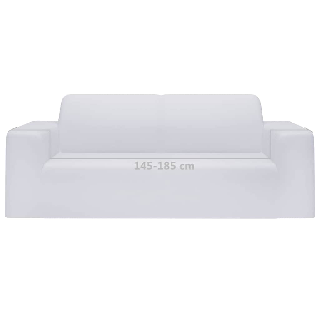 Stretch Sofahusse 2-Sitzer Weiß Polyester-Jersey