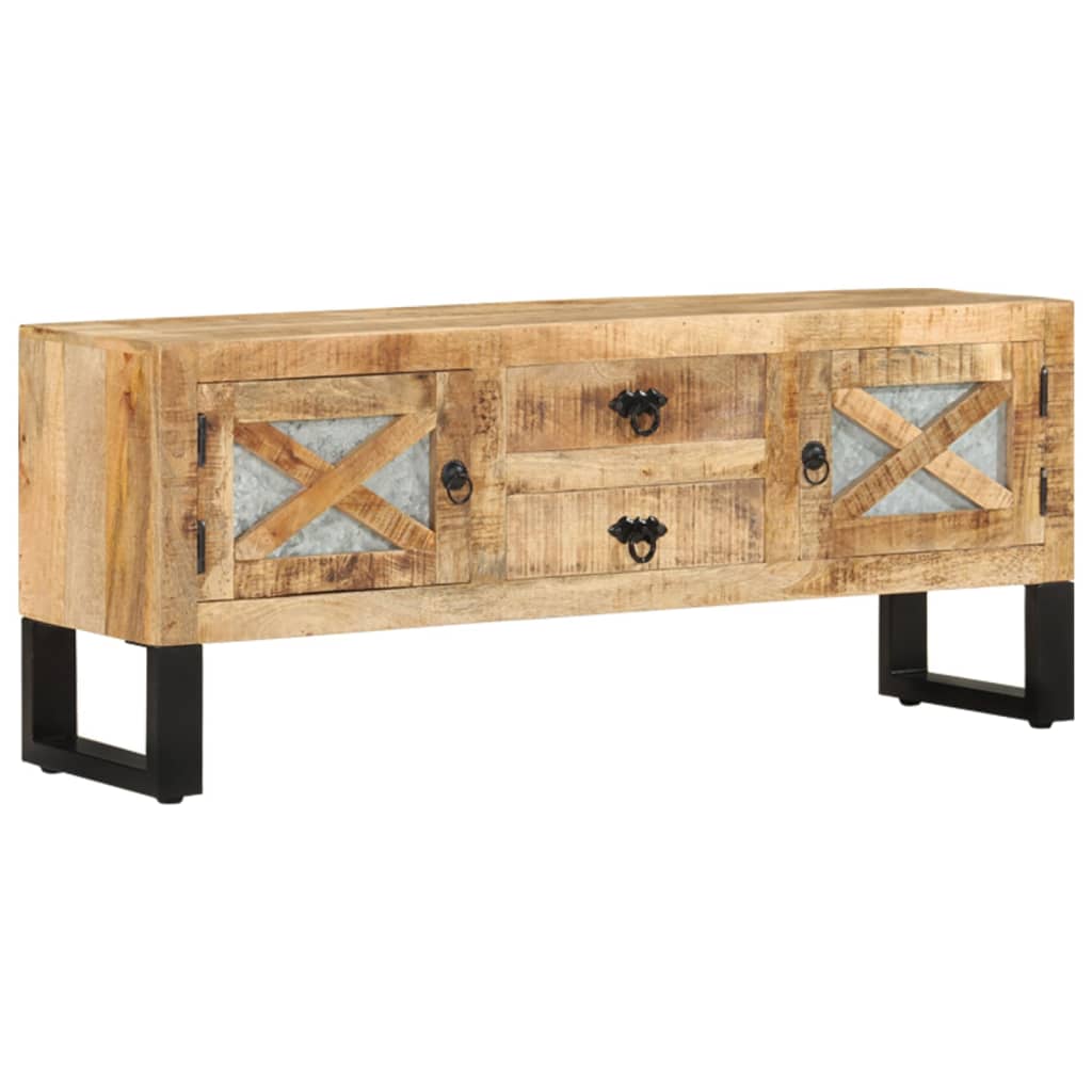TV-Schrank 110x30x45 cm Raues Mangoholz