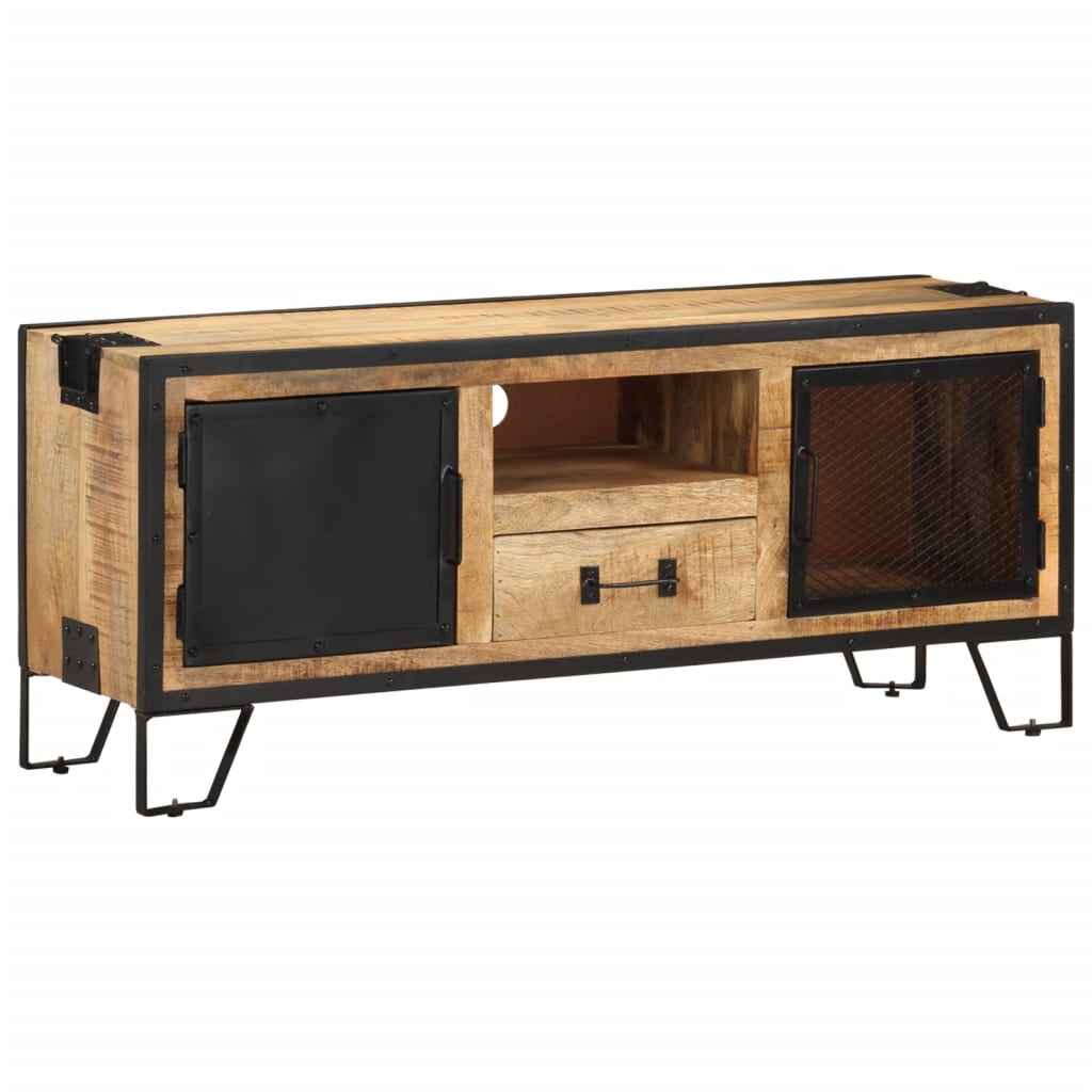 TV-Schrank 110x31x46 cm Raues Mangoholz
