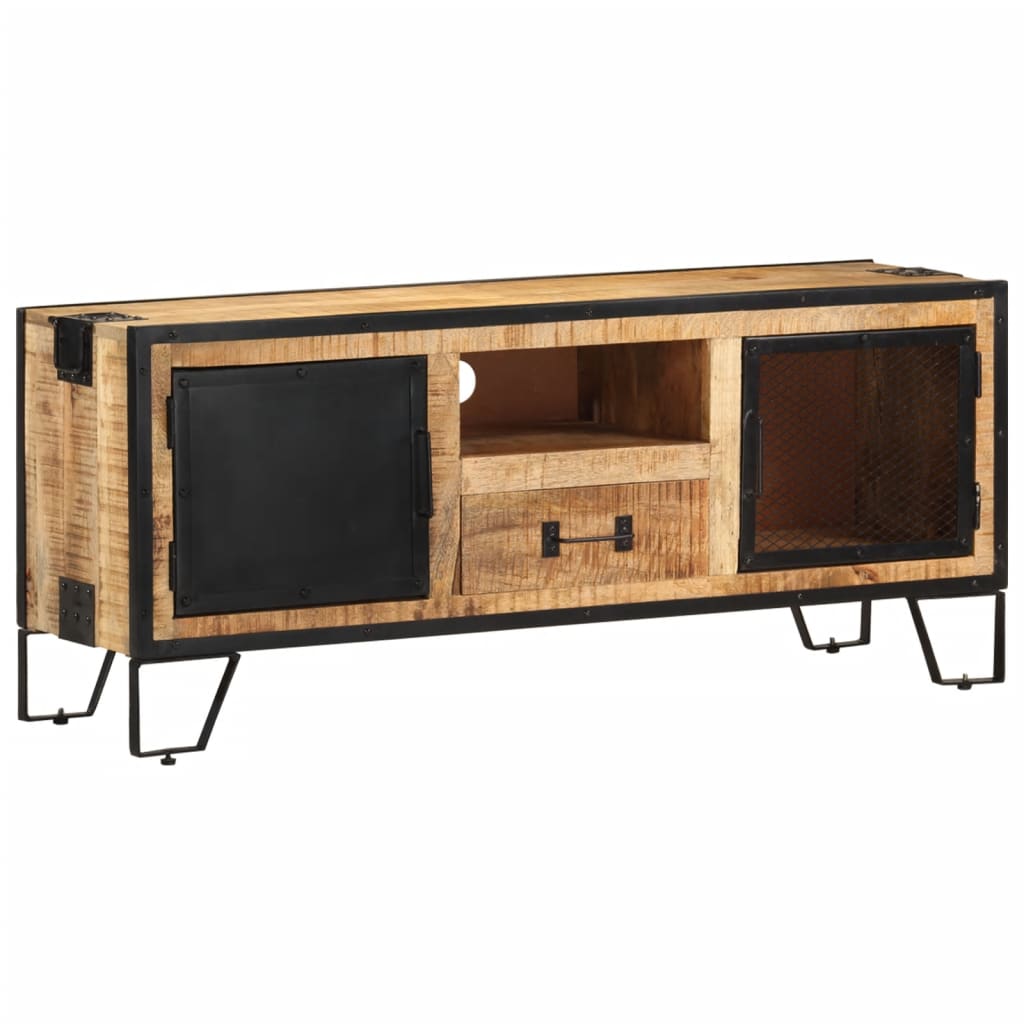 TV-Schrank 110x31x46 cm Raues Mangoholz