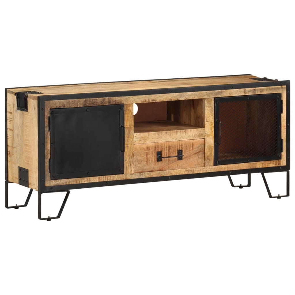 TV-Schrank 110x31x46 cm Raues Mangoholz