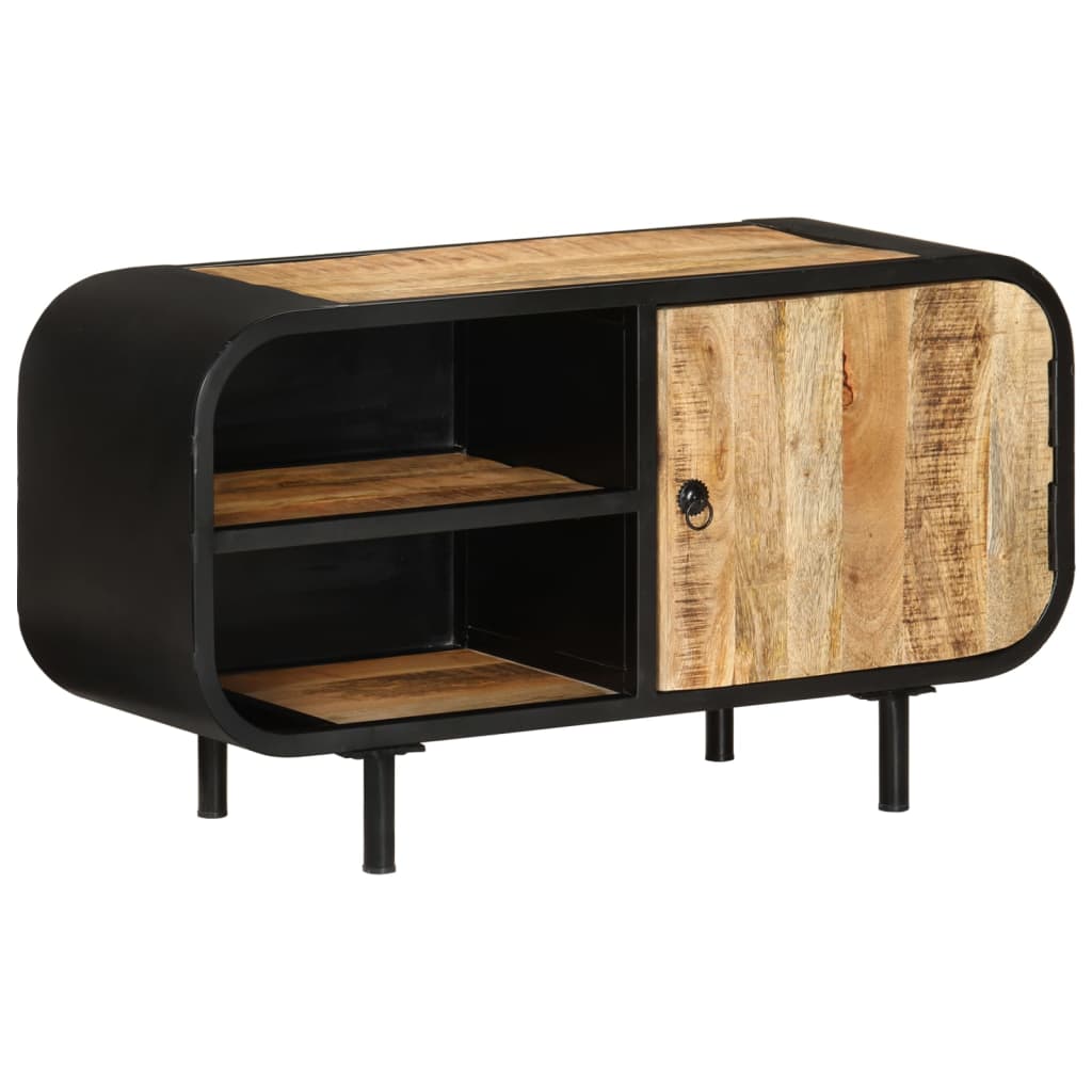 TV-Schrank 90x30x48 cm Raues Mangoholz