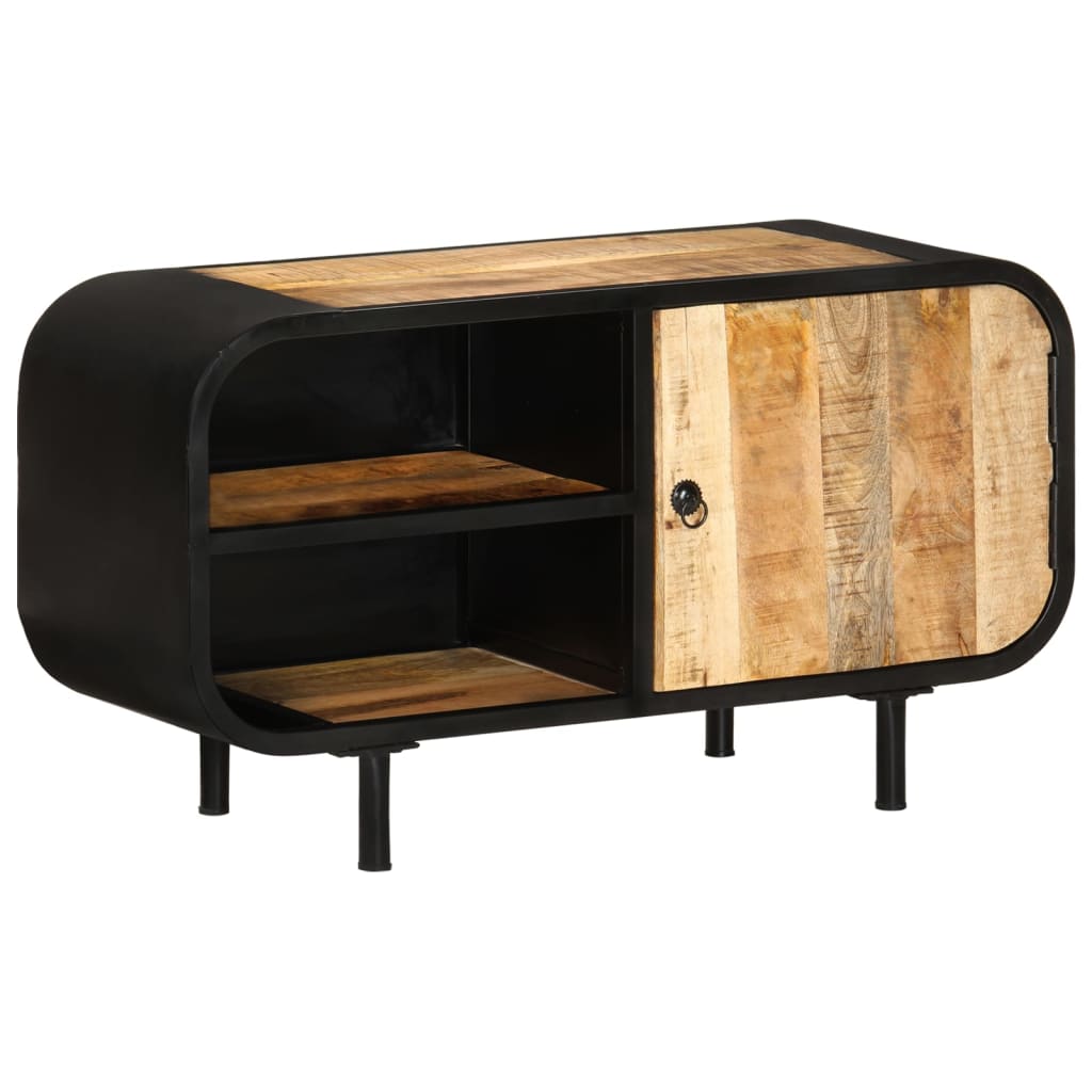 TV-Schrank 90x30x48 cm Raues Mangoholz