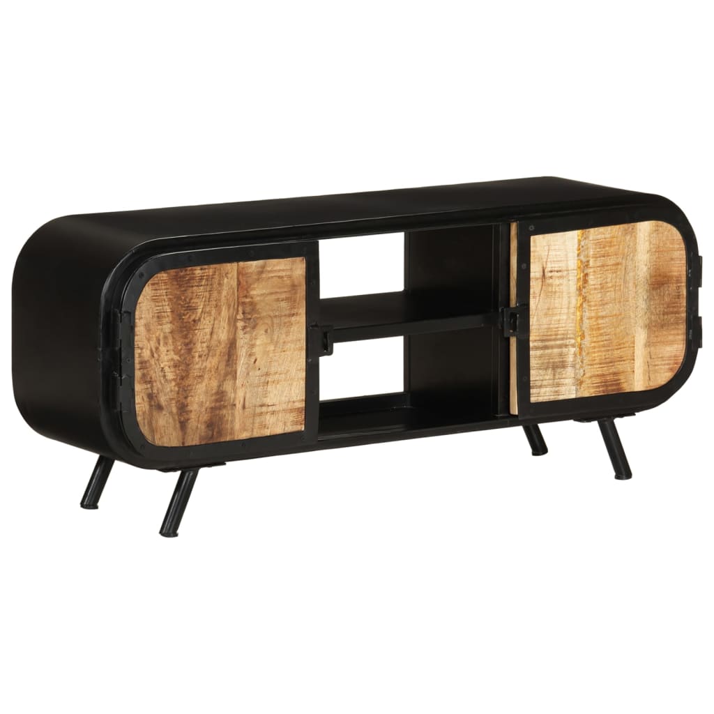 TV-Schrank 110x30x45 cm Raues Mangoholz