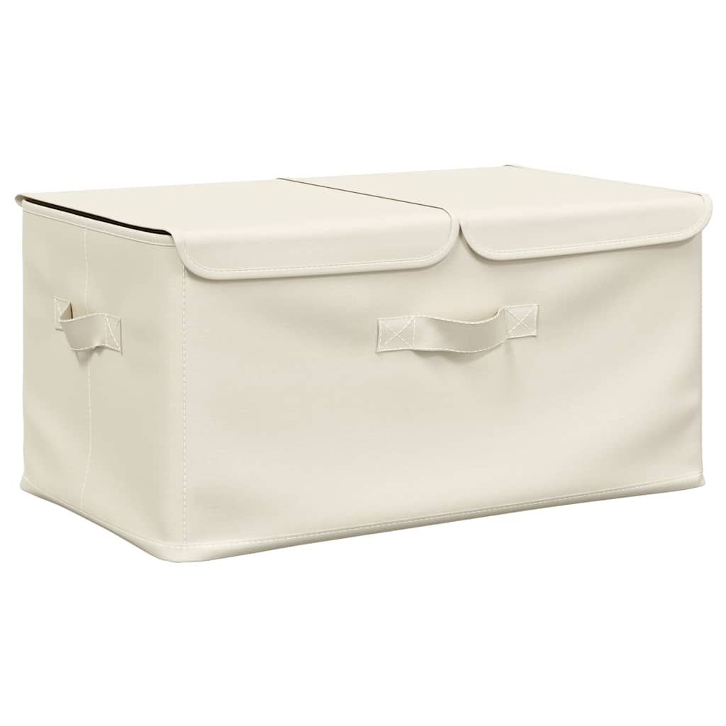 Aufbewahrungsboxen 2 Stk. Stoff 50x30x25 cm Creme