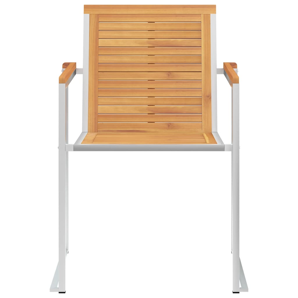 6 Stk. Gartenstühle mit Kissen Massivholz Teak