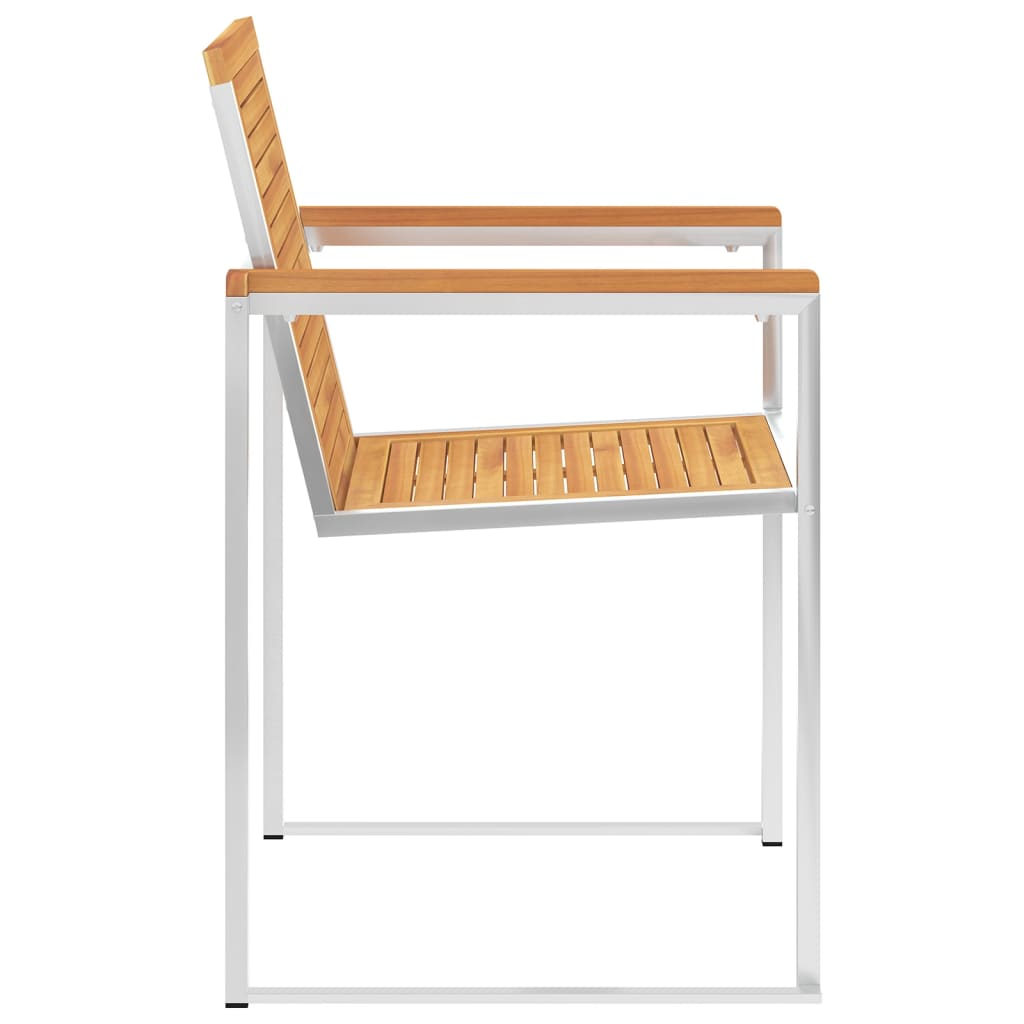 6 Stk. Gartenstühle mit Kissen Massivholz Teak