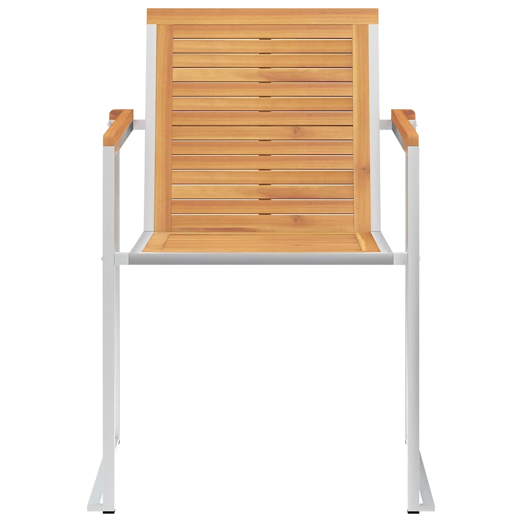 8 Stk. Gartenstühle mit Kissen Massivholz Teak