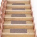 Stufenmatten Selbstklebend 15 Stk. 60x25 cm Hellbraun Rechteckig