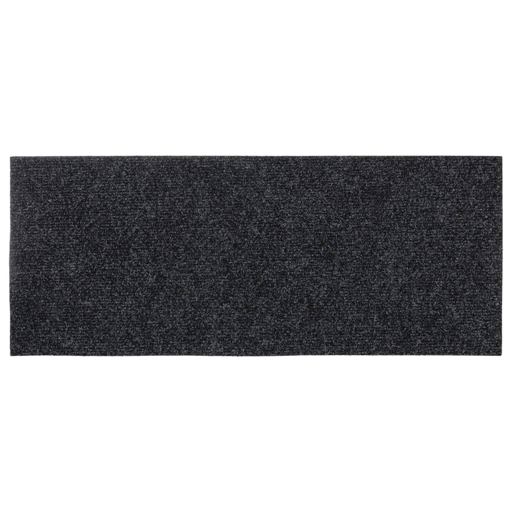 Stufenmatten Selbstklebend 15 Stk. 60x25 cm Dunkelgrau Rechteckig