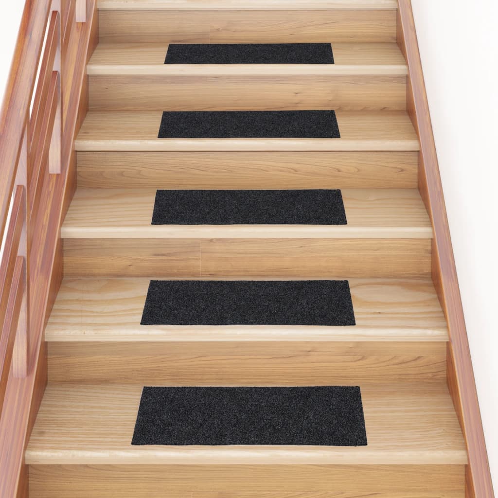 Stufenmatten Selbstklebend 15 Stk. 60x25 cm Dunkelgrau Rechteckig