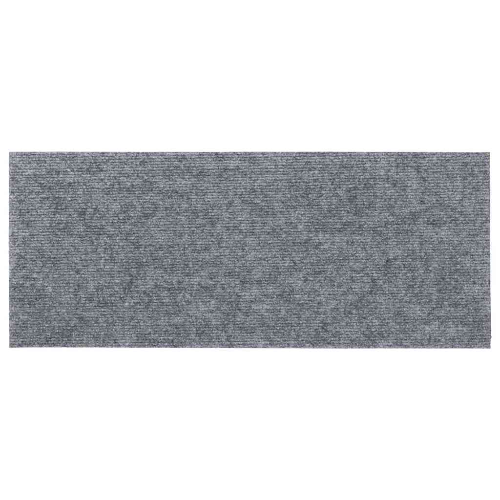 Stufenmatten Selbstklebend 15 Stk. 60x25 cm Hellgrau Rechteckig