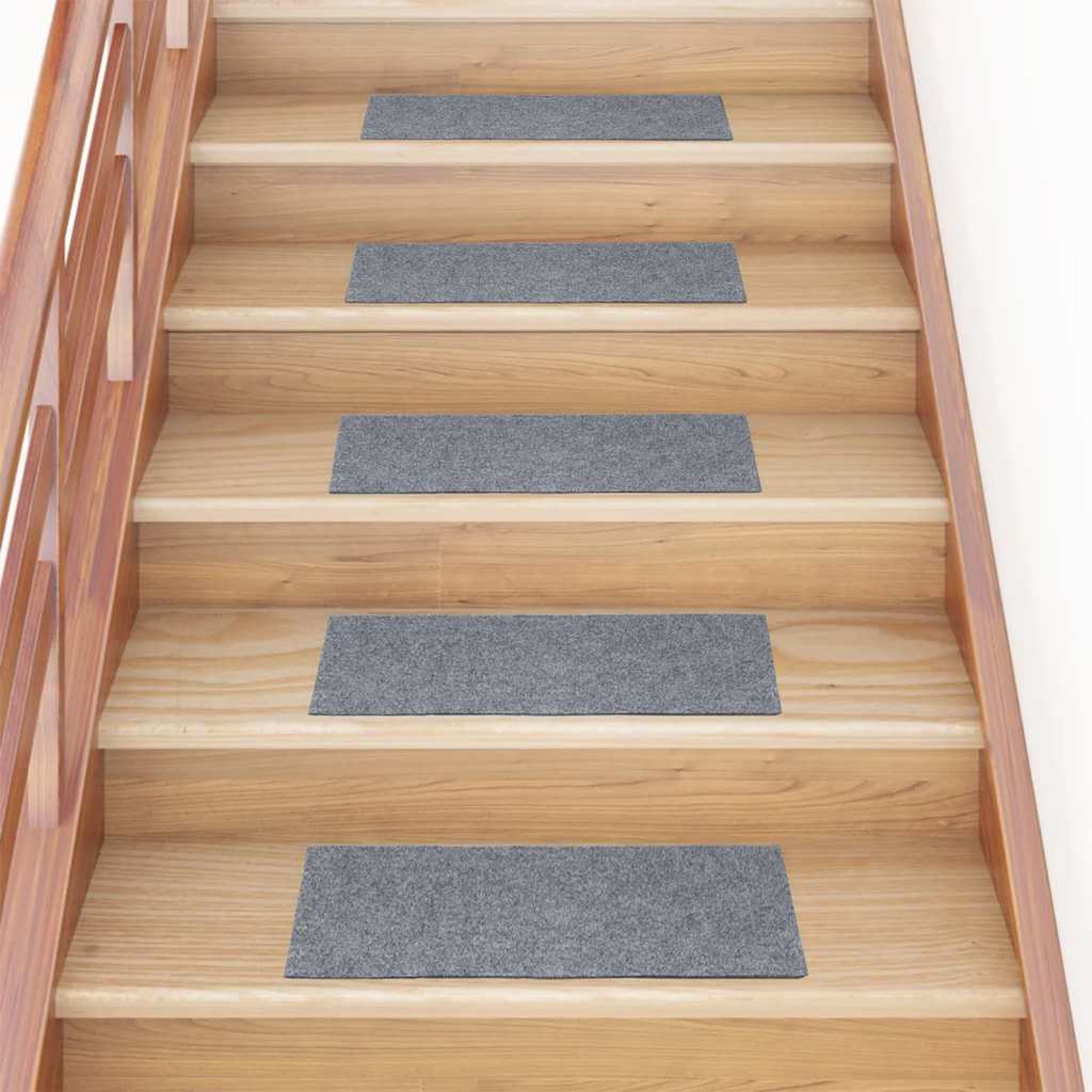 Stufenmatten Selbstklebend 15 Stk. 60x25 cm Hellgrau Rechteckig