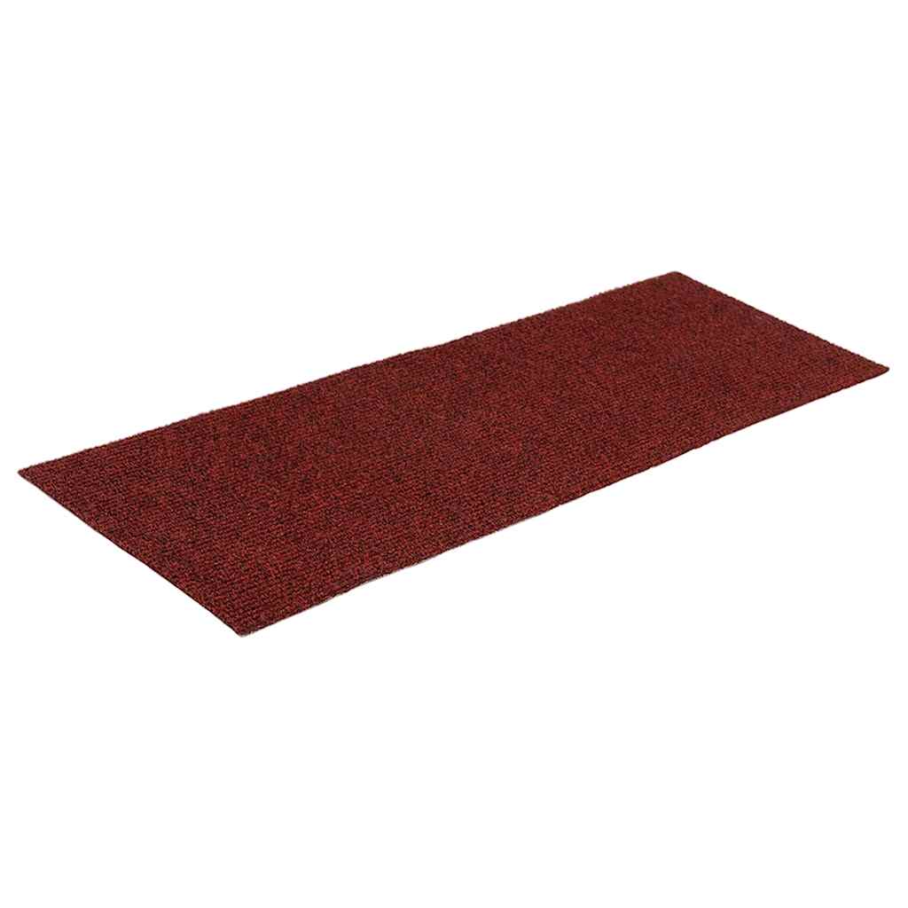 Stufenmatten Selbstklebend 15 Stk. 60x25 cm Bordeauxrot Rechteckig