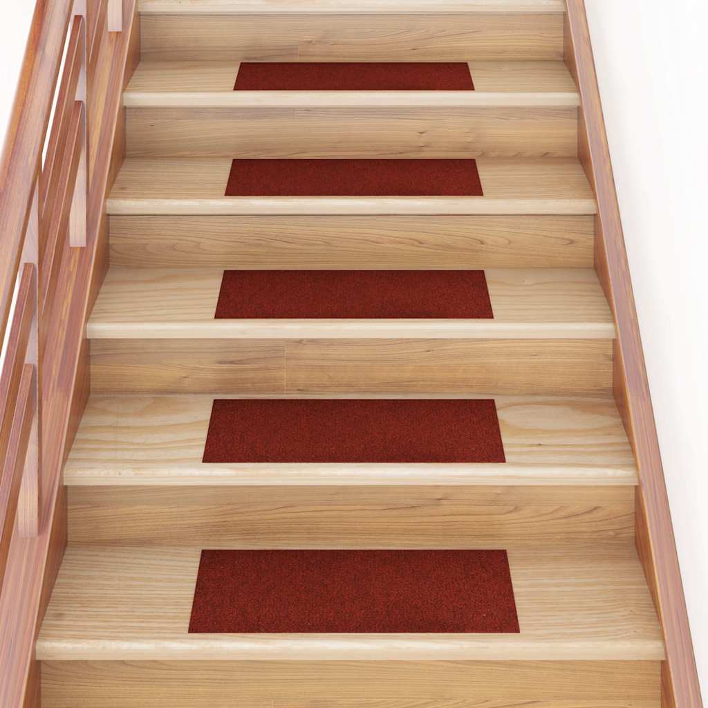 Stufenmatten Selbstklebend 15 Stk. 60x25 cm Bordeauxrot Rechteckig
