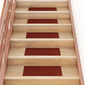 Stufenmatten Selbstklebend 15 Stk. 60x25 cm Bordeauxrot Rechteckig