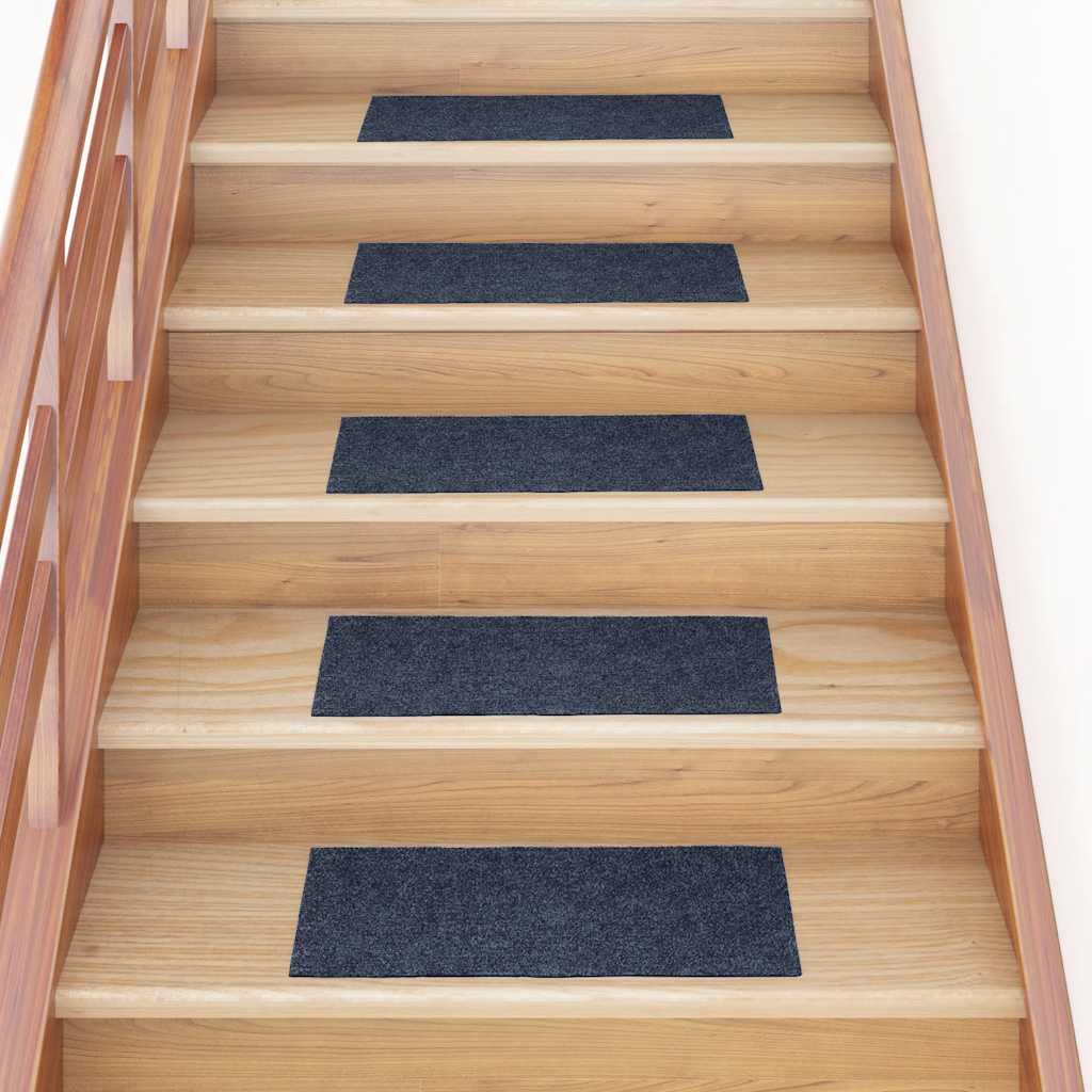 Stufenmatten Selbstklebend 15 Stk. 60x25 cm Grau Blau Rechteckig
