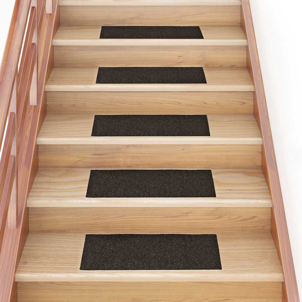 Stufenmatten Selbstklebend 15 Stk. 60x25 cm Dunkelbraun Rechteckig
