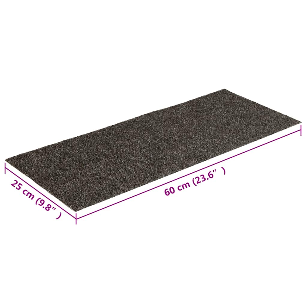 Stufenmatten Selbstklebend 15 Stk. 60x25 cm Anthrazit Rechteckig