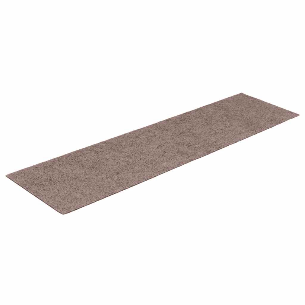 Stufenmatten Selbstklebend 15 Stk. 76x20 cm Hellbraun Rechteckig