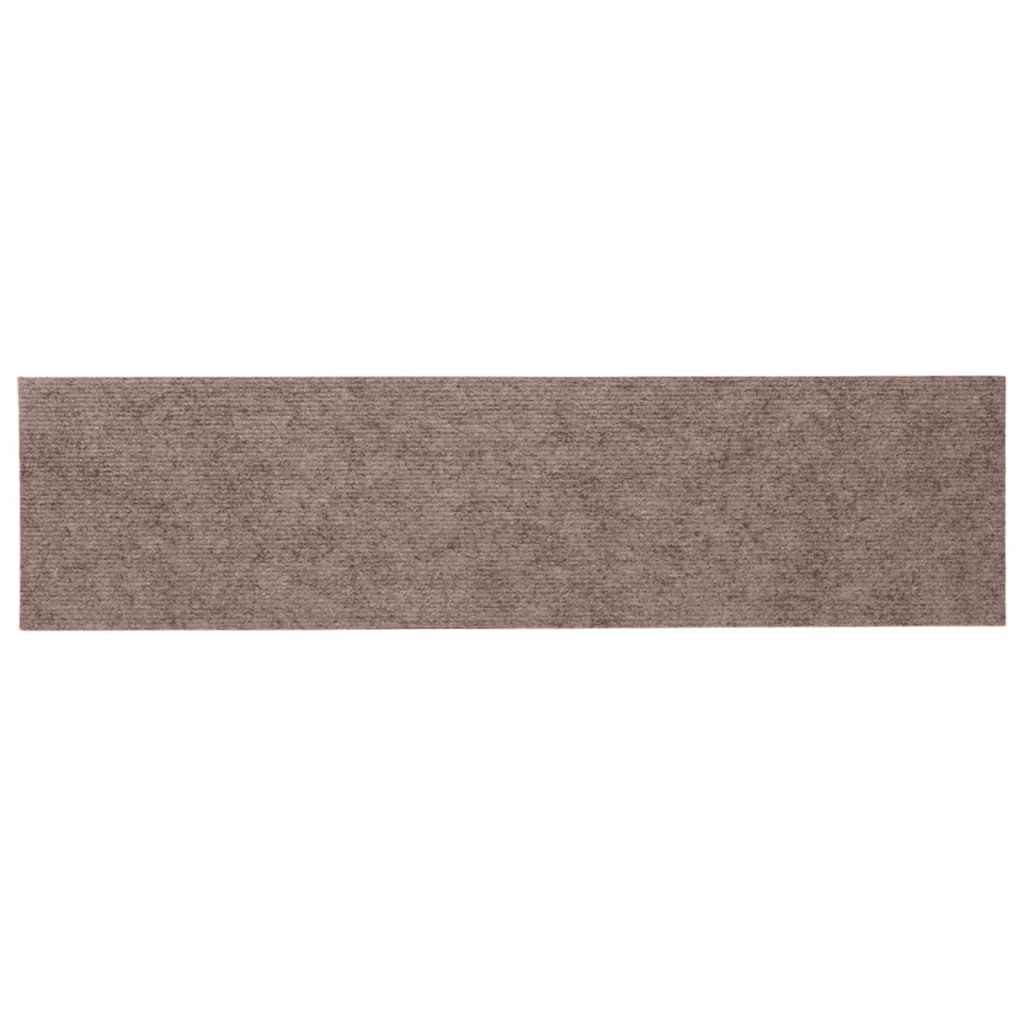 Stufenmatten Selbstklebend 15 Stk. 76x20 cm Hellbraun Rechteckig
