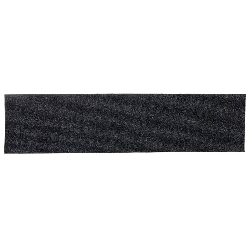 Stufenmatten Selbstklebend 15 Stk. 76x20 cm Dunkelgrau Rechteckig