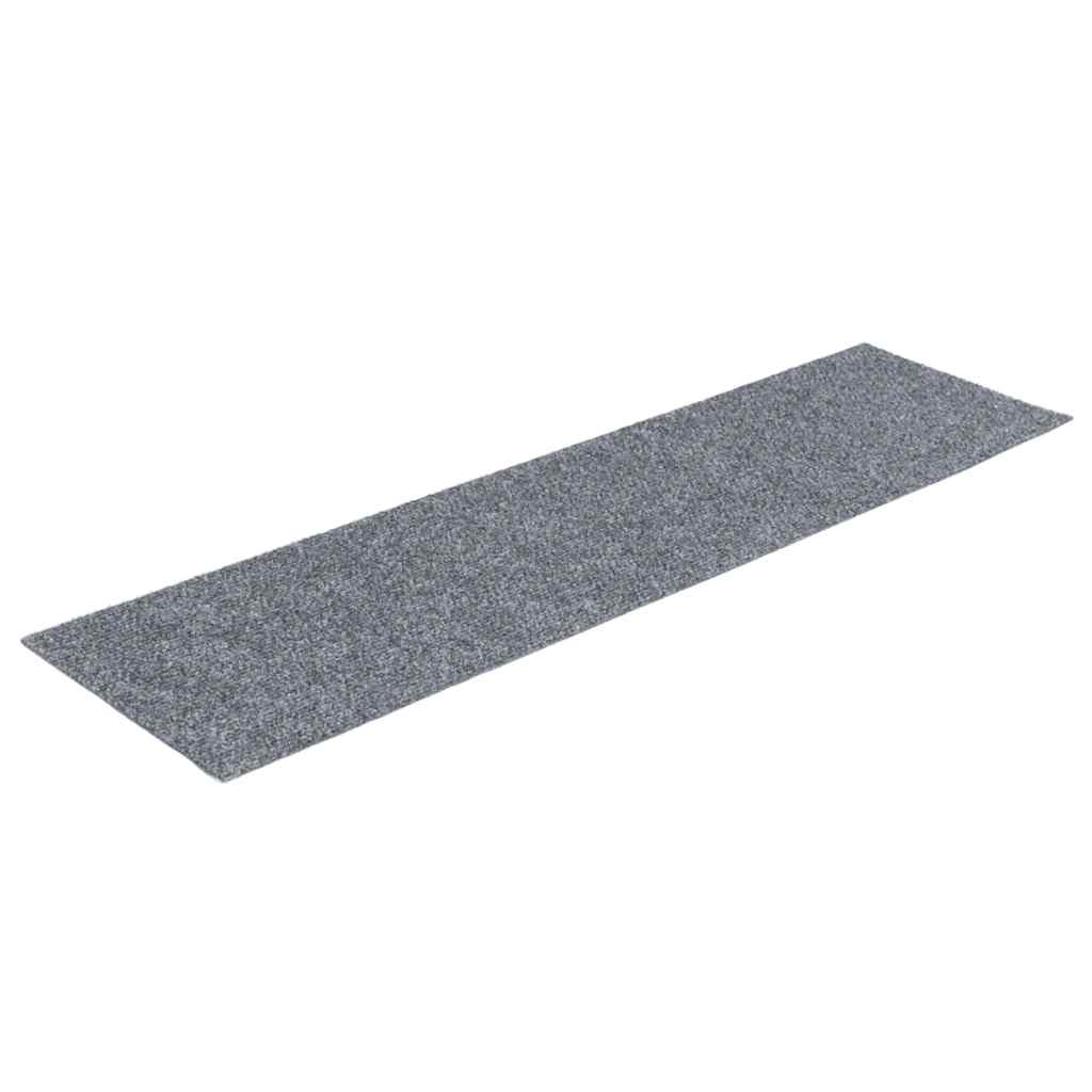 Stufenmatten Selbstklebend 15 Stk. 76x20 cm Hellgrau Rechteckig
