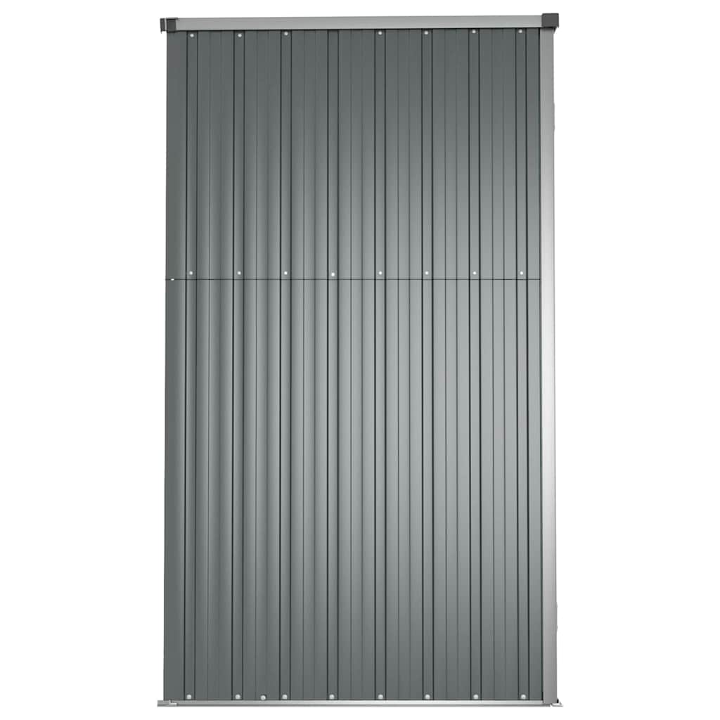 Gerätehaus Grau 225x89x161 cm Verzinkter Stahl